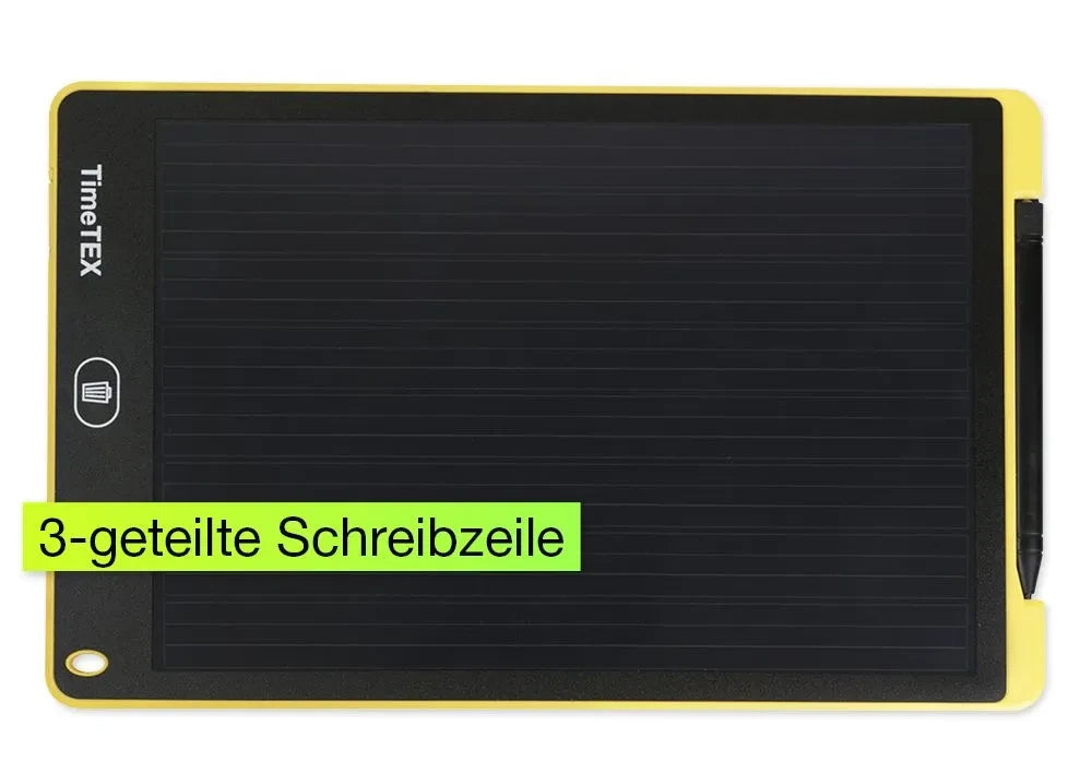 Digitale Schiefertafel SDZ "A4-S", schwarzes Display, 3-geteilte Schreibzeile